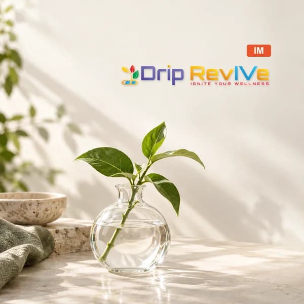 Energize Push illustrative service photograph with the Drip RevIVe logo and IM badge