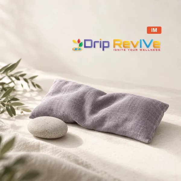 Migraine Push illustrative service photograph with the Drip RevIVe logo and IM badge
