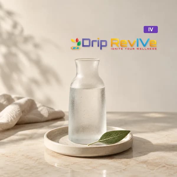 Detox illustrative service photograph with the Drip RevIVe logo