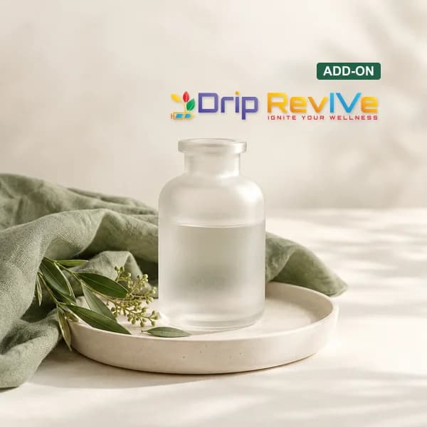 Famotidine illustrative service photograph with the Drip RevIVe logo