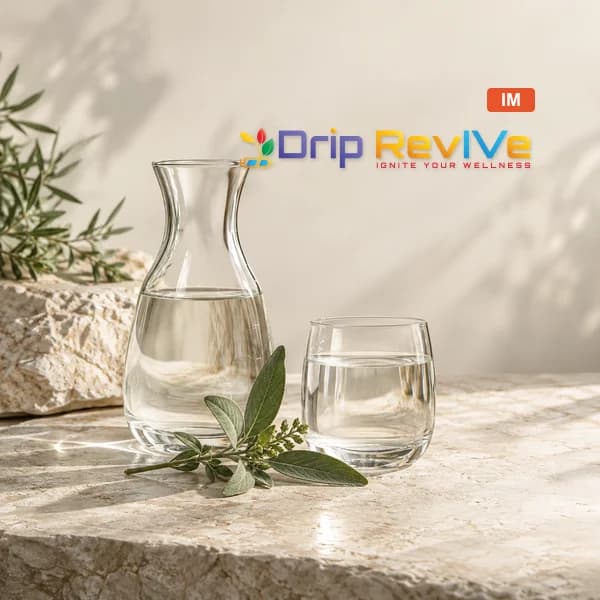 Myers Plus Push illustrative service photograph with the Drip RevIVe logo and IM badge