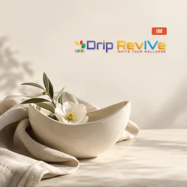 Prenatal Push illustrative service photograph with the Drip RevIVe logo and IM badge