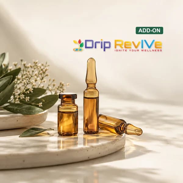 Vitamin B-Complex illustrative service photograph with the Drip RevIVe logo